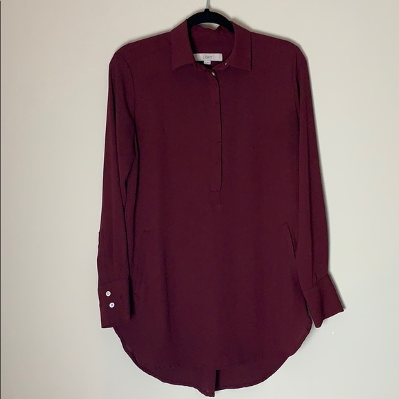 LOFT maroon blouse - Picture 7 of 7